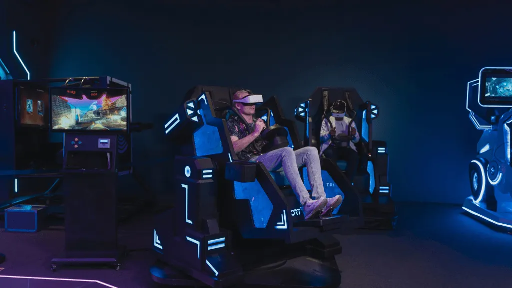 VR boxing techniques play area