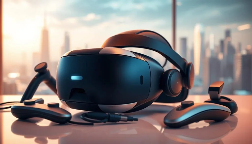 A sleek, modern smartphone screen displays a polished companion app for Gym Class VR. In the foreground, intuitive fitness tracking widgets showcase real-time exercise metrics and social features, inviting users to connect and challenge friends. The middle ground features a minimalist user interface, with clean typography and simple iconography guiding seamless navigation. In the background, a blurred 3D virtual gym environment hints at the immersive VR experience, creating a sense of place and integration between the digital and physical realms. Soft, directional lighting illuminates the scene, giving it a refined, high-tech ambiance. The overall composition conveys the app's role as a trusted, accessible portal to the Gym Class VR world, empowering users to elevate their workouts through social engagement and data-driven insights.